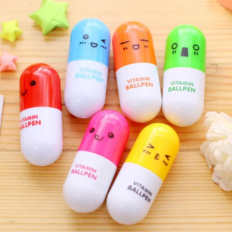 2020 Новый выдвижной Мультфильм таблетки Шариковая ручка для офиса и школы