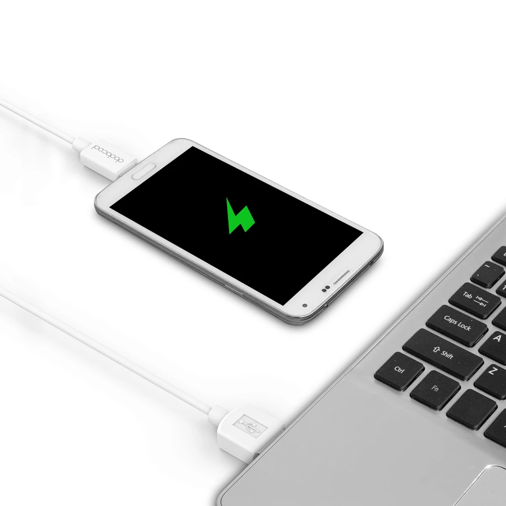 Dodocool Мягкий TPE Micro USB к USB 3A зарядный кабель синхронизации 3,3 фута/1 м белый для микро USB-заряженных телефонов, планшетов и других устройств