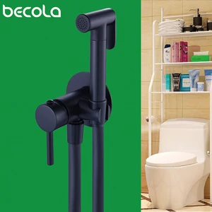 Смеситель для душа из латуни, черный матовый смеситель для душа из твердой латуни смеситель для биде в мусульманском античном стиле Ducha Higienica смеситель горячей и холодной воды краны для туалета