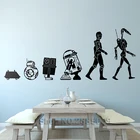 Набор эволюционных виниловых наклеек на стену, для украшения стен в столовой, креативные наклейки на стену для детской комнаты, съемные LC605
