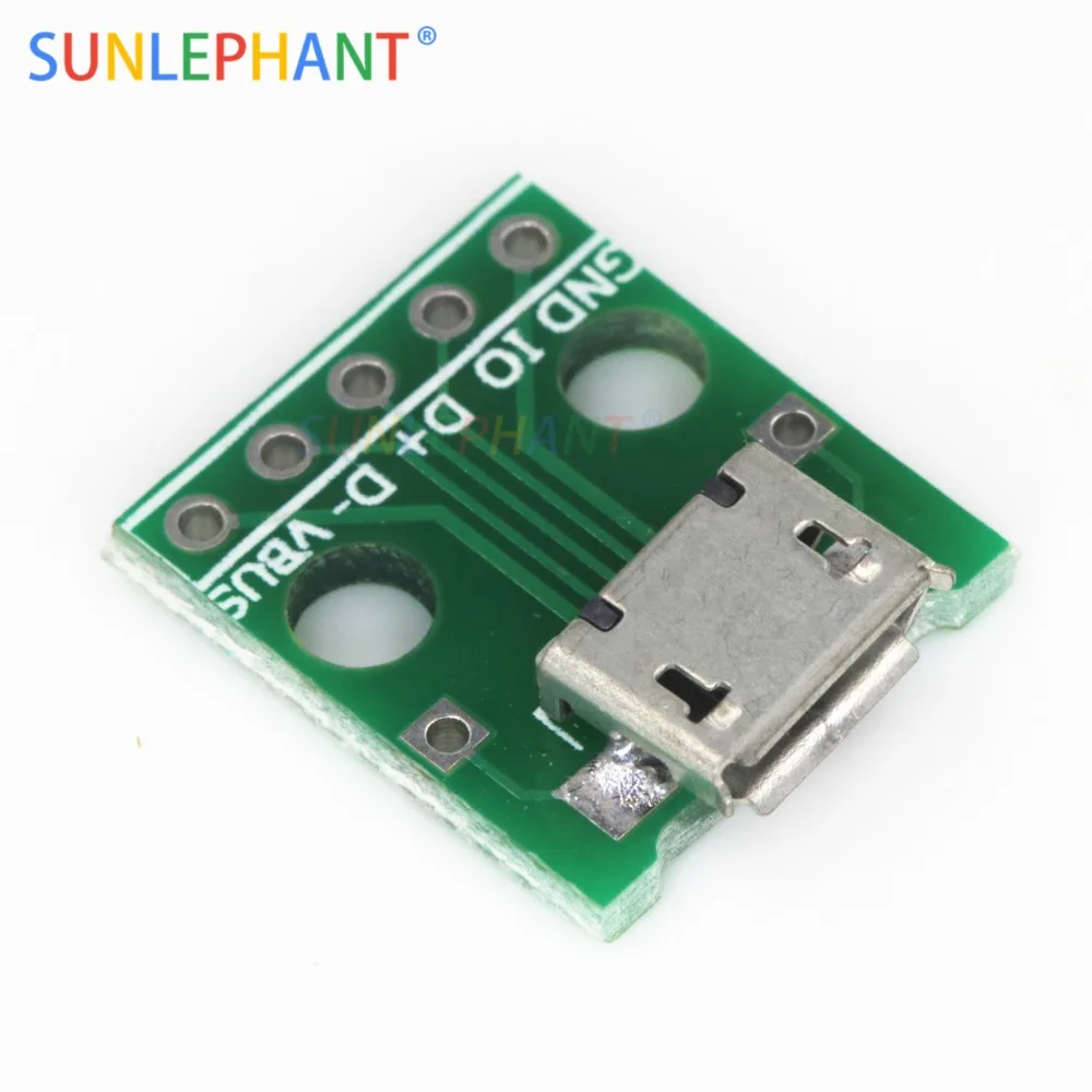 1 шт. микро USB для DIP адаптера 5pin гнездовой разъем B Тип PCB конвертер|Интегральные