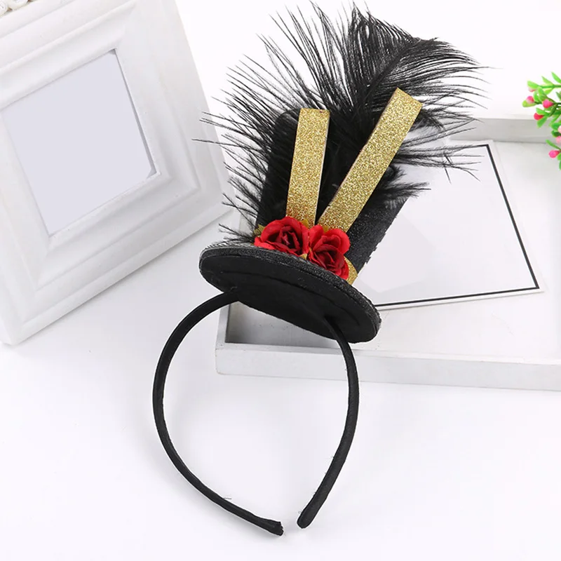 only one headband Дизайн, черный и красный цвет, костюм платье-пачка для девочек, костюм на Хэллоуин Рождественские платья для детей MK051 - Цвет: only one headband