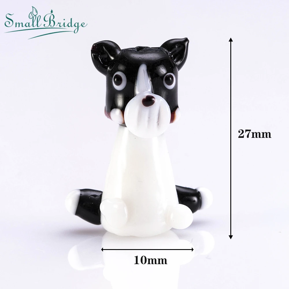 Стеклянные бусины в форме милой собаки для изготовления браслетов женские