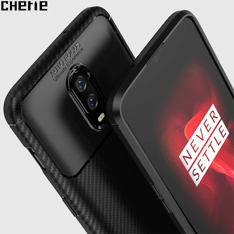 Чехол для Oneplus 6 6T полная защита задняя крышка из матового углеродного волокна ТПУ