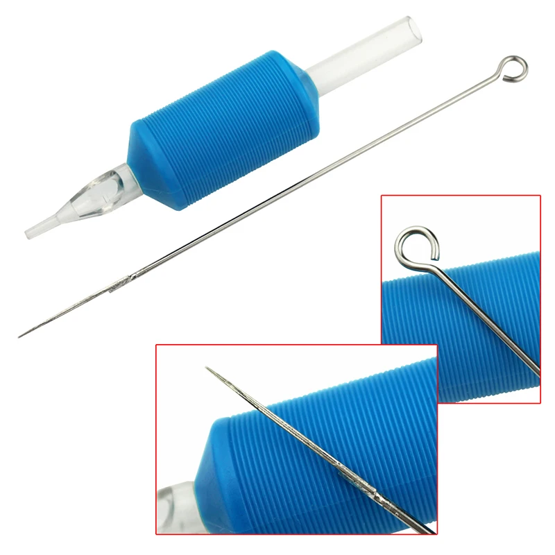 OPHIR 6 шт./лот 1RL синие одноразовые наконечники для тату с наконечниками иглы Grip _ TA111 (1RL) 6x|tattoo tubes|tattoo disposable tiptattoo