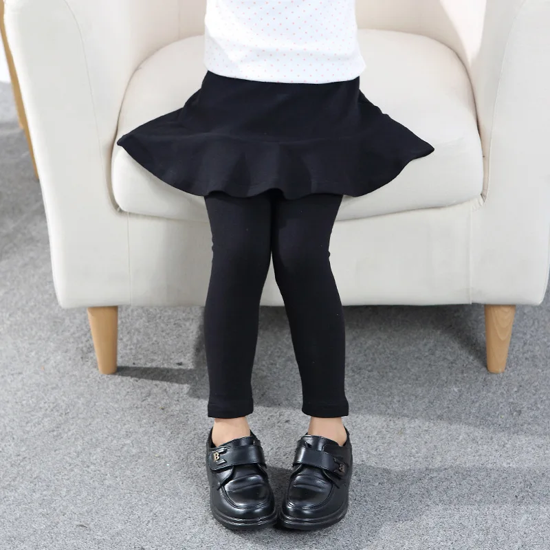 Модные штаны для девочек леггинсы юбка имитация двух детских штанов юбки улицы