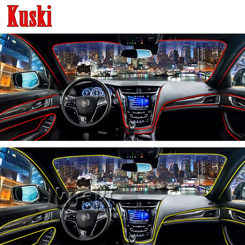 Освещение атмосферы салона автомобиля для Ford Focus 2 3 1 Fiesta Mondeo Kuba Ecosport Mini Cooper R56 R50 R53