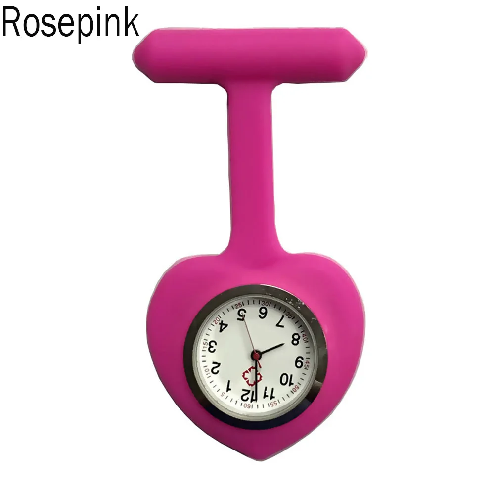 Силиконовые часы для медсестры в форме сердца карманная брошь клипса