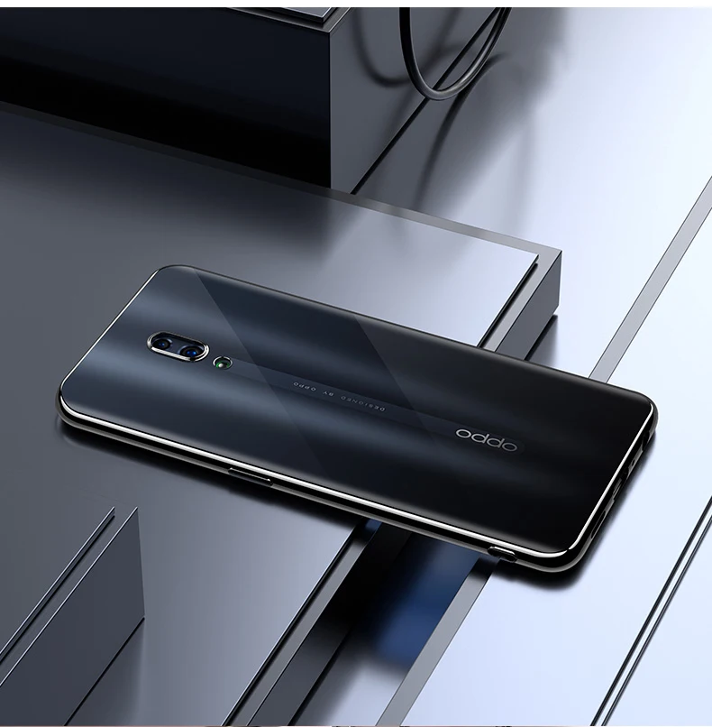 Роскошный прочный прозрачный ТПУ чехол с покрытием для Oppo Reno 10x Zoom, мягкая силиконовая защитная задняя крышка для Reno 6,4''