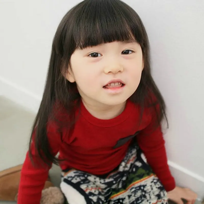 Футболка с длинным рукавом круглым вырезом и карманами|girls shirts|girls longingboys long sleeve tee