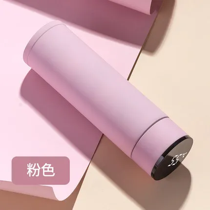 Pink 300ml 300 мл, умный термос, чашка для мужчин и женщин, измерительная температура, Женская мода, новая пара, портативная чашка для чая - Цвет: Pink 300ml