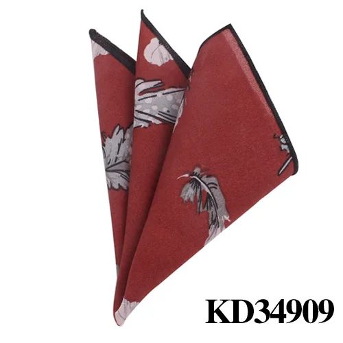 KD34909 Модное печатное карманное квадратное для мужчин и женщин Цветочное полотенце для сундуков носовые платки для джентльменов мужские костюмы платок карманное полотенце - Цвет: KD34909