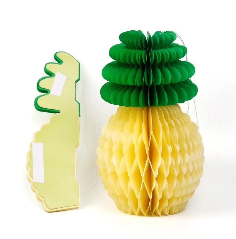 Фиеста ананас сотовая гирлянда Гавайские летние украшения для вечеринки дня