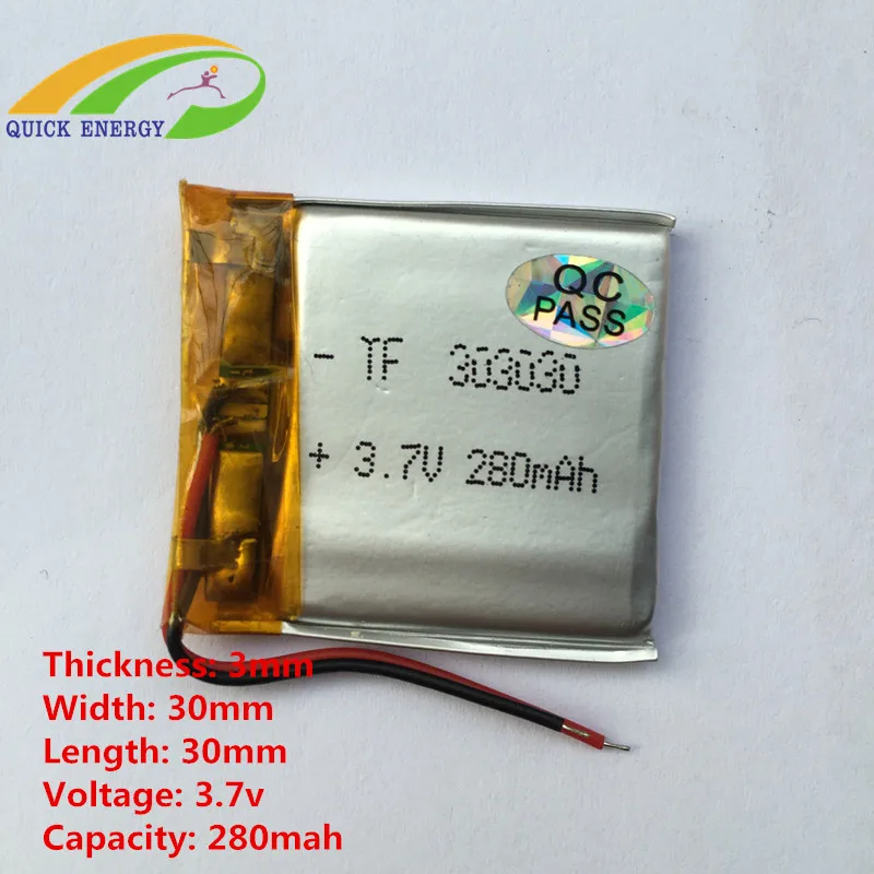 3.7 В 303030 280 МАЧ thium полимерный аккумулятор|polymer battery|battery polymer batterybattery 280mah 3.7v |