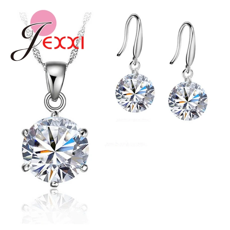 Комплект из колье и серёг серебра 925 пробы с фианитом|gift free|gift bronzegift iron |