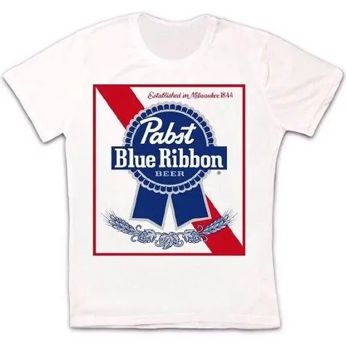 Pabst синяя лента пива Милуоки проект Ретро Винтаж хипстер унисекс футболка 1933 100%
