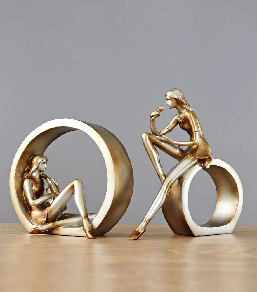 Комплект из 2 предметов: золотые смоляные Игрушки для девочек украшения дома игр