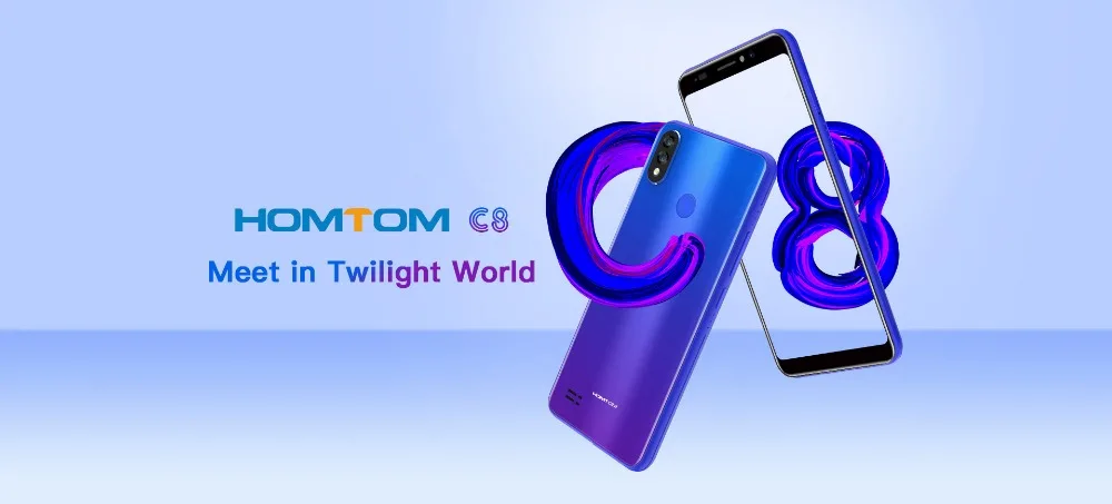 HOMTOM C8 Face ID 5,5 ''18:9 четырехъядерный смартфон Android 8,1 2 Гб ОЗУ 16 Гб ПЗУ 3000 мАч аккумулятор отпечаток пальца 4G LTE сотовый телефон