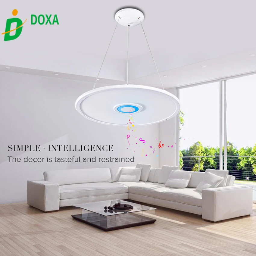 Светодиодный музыкальный потолочный светильник с Bluetooth динамиком 24 Вт 90-265 в