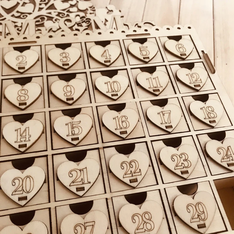LED Wedding Sign Chocolate Tree Drawer Cabinet Display Stand Wooden DIY Jewelry Party Decoration Ornament Gift | Дом и сад