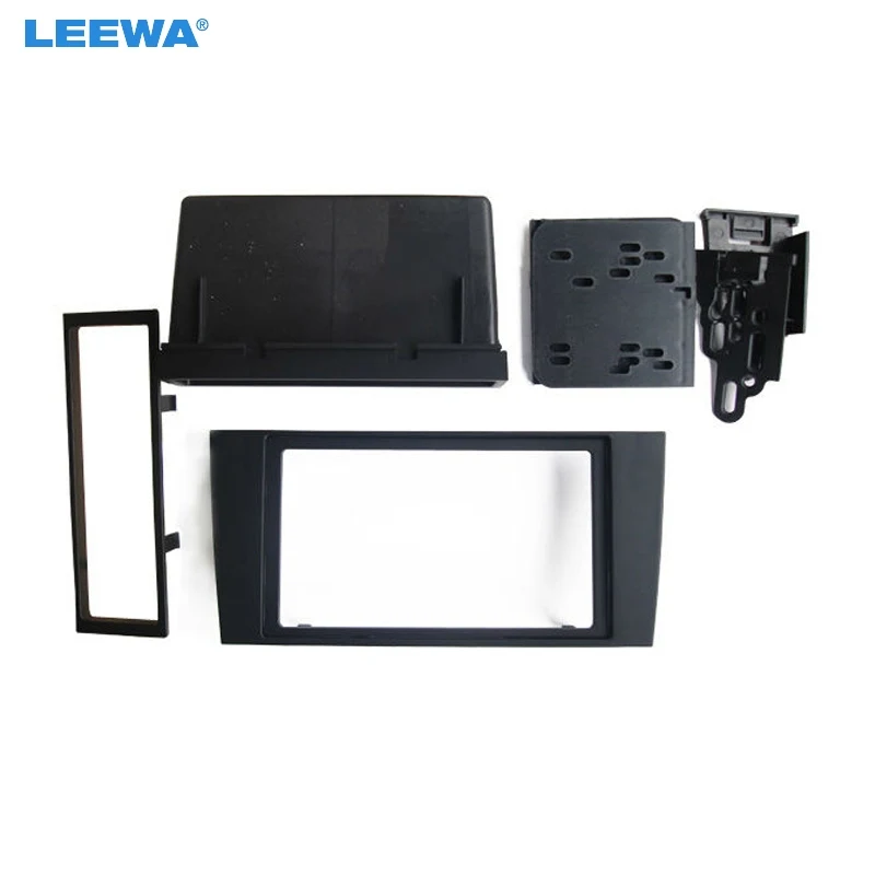 LEEWA 2Din Car Stero CD/DVD Радио Рамка фасция для Audi A4 2000-2004 приборная панель Лицевая ободок