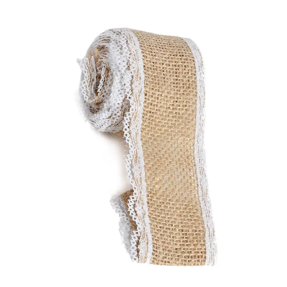 Цвет слоновой кости 2 м натуральные джутовые рулоны мешковины гессианские ленты