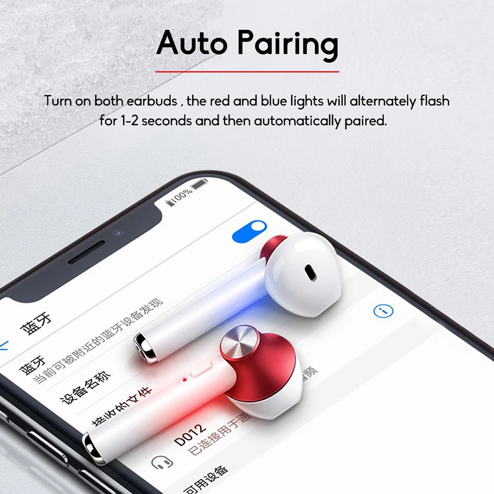Новое поступление беспроводная гарнитура D012 Bluetooth 5 0 TWS мини 3D беспроводные