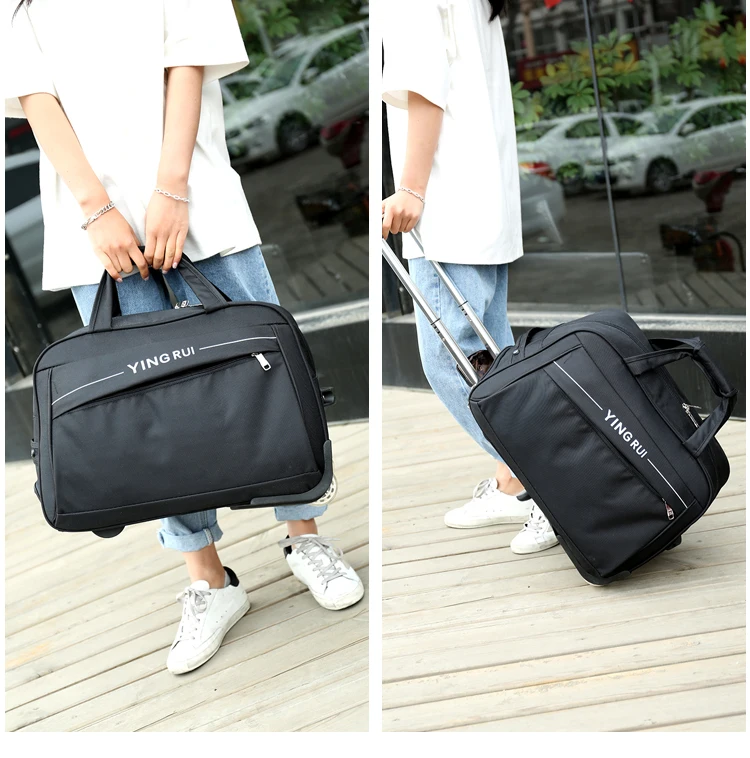 Чемодан на колесах дорожная сумка спортивная сумка сумка дорожная Holdall дополнительная большая дорожная сумка, легкая Средняя сумка с колесиками-выходные сумка с колесиками 65л большая емкость