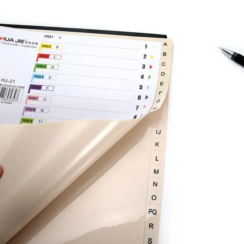 Новинка 31 страниц/посылка 11 отверстий A4 Comix Binder набор разделителей для спиральных