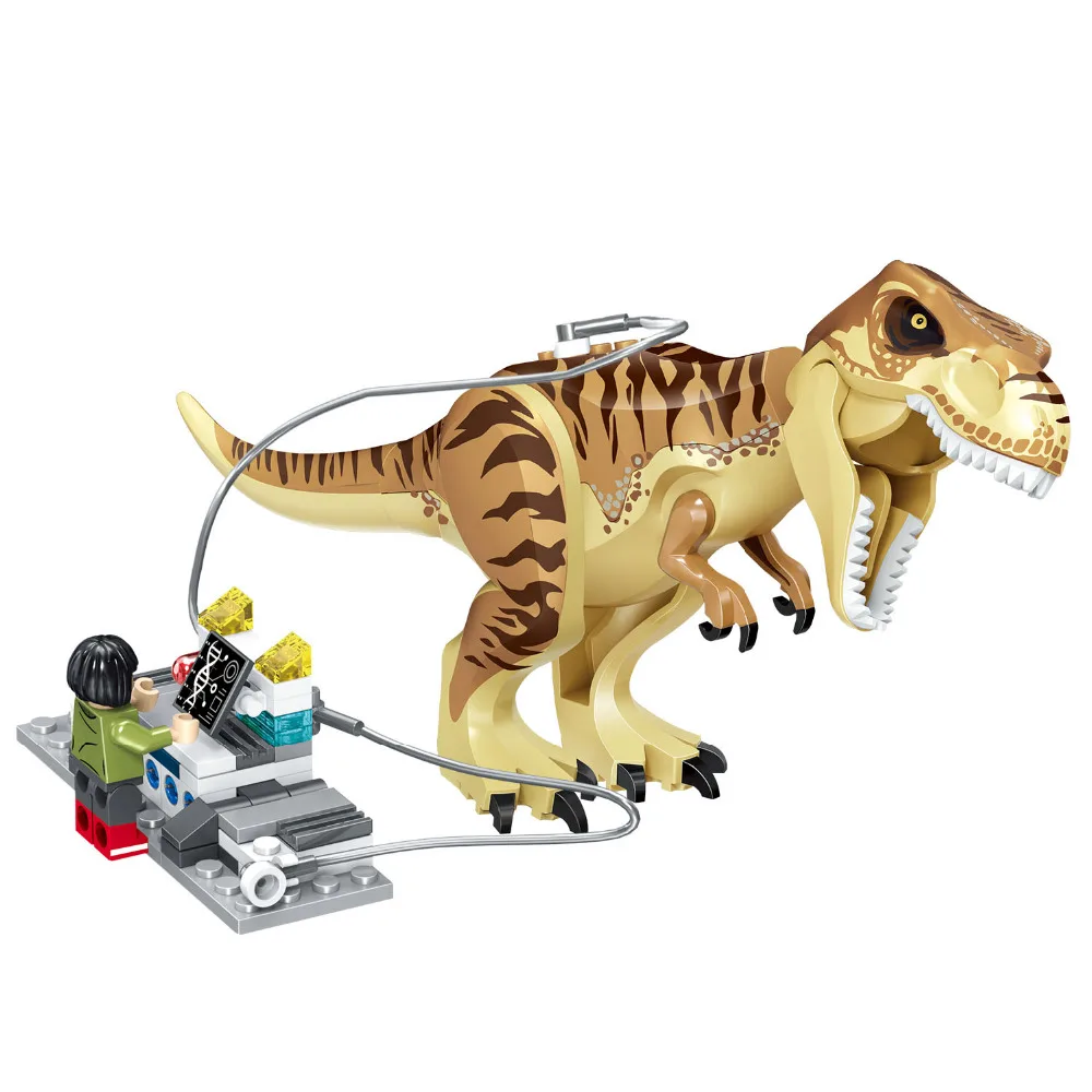 Парк Юрского периода T. Rex транспорт Строительные блоки Набор Наборы кубиков