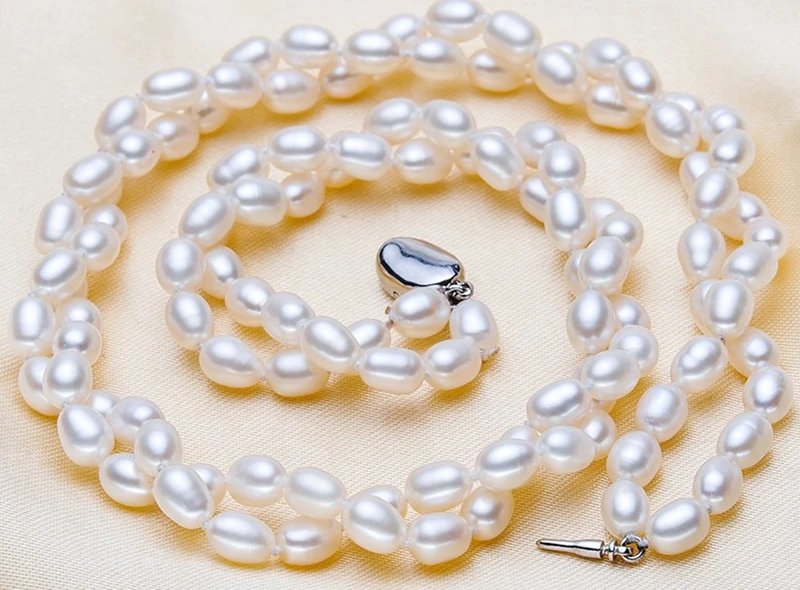Женское Подарочное ожерелье из натурального пресноводного жемчуга|pearl necklace|silver