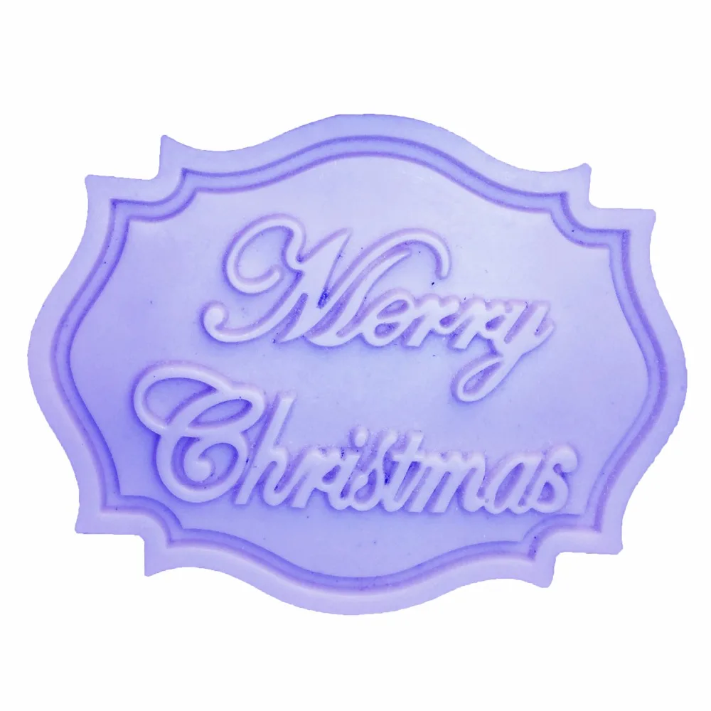 Силиконовая форма с надписью &quotMerry Christmas&quot для самостоятельного изготовления
