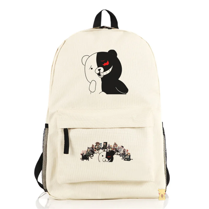 Аниме мультфильм Danganronpa Monokuma Рюкзак Повседневная сумка на плечо унисекс рюкзаки