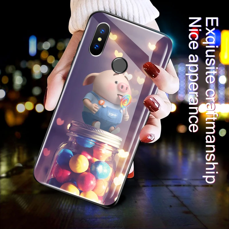 GKK стеклянный чехол для Xiaomi Redmi note 5 из закаленного стекла с мягким краем