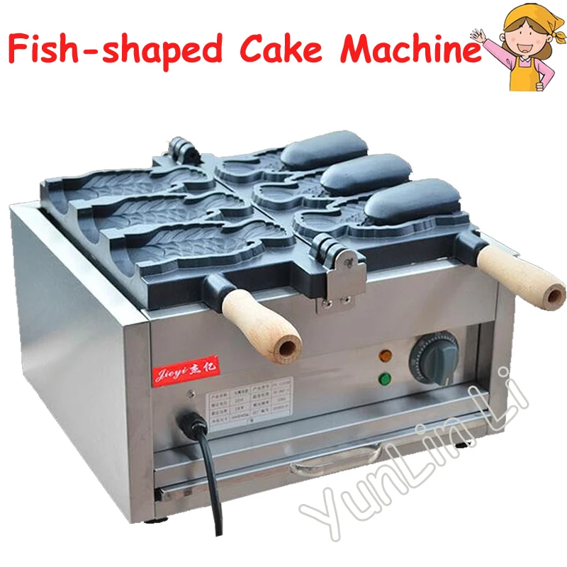 

Electric Waffle Maker Ice Cream Taiyaki Maker Fish Shaped Cake Machine 220V Japanses Open Pouth Taiyaki Machine FY-1103B