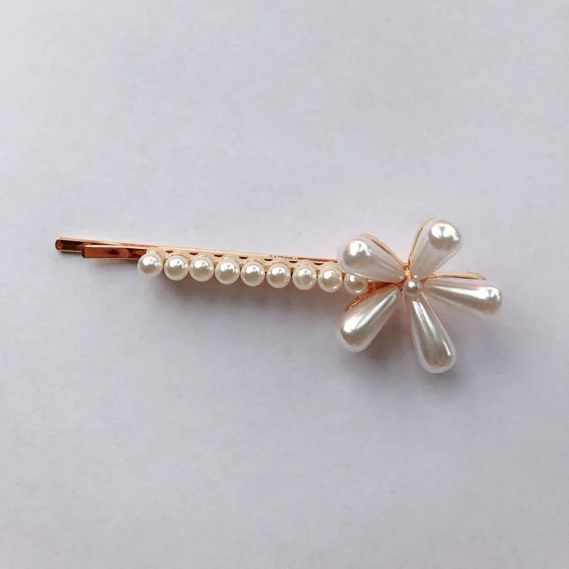 Fashion beautiful hair accessories pearl metal ladies girl temperament elegant pointed handmade fork hairpin headdress | Украшения и