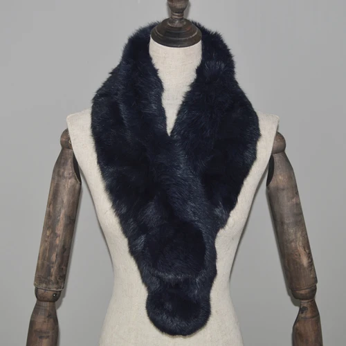 dark blue Новые женские зимние шарфы из натурального кроличьего меха натуральный вязаный меховой шарф из кроличьего меха женские теплые мягкие шарфы из натурального кроличьего меха - Цвет: dark blue