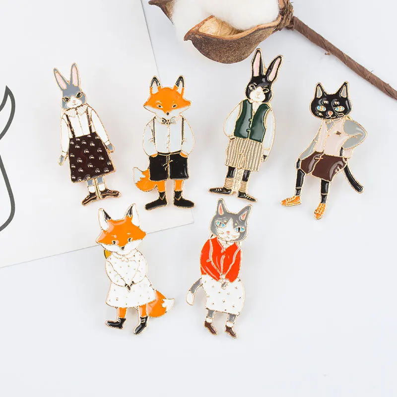 Женская/Мужская металлическая брошь в виде животного|Броши| |