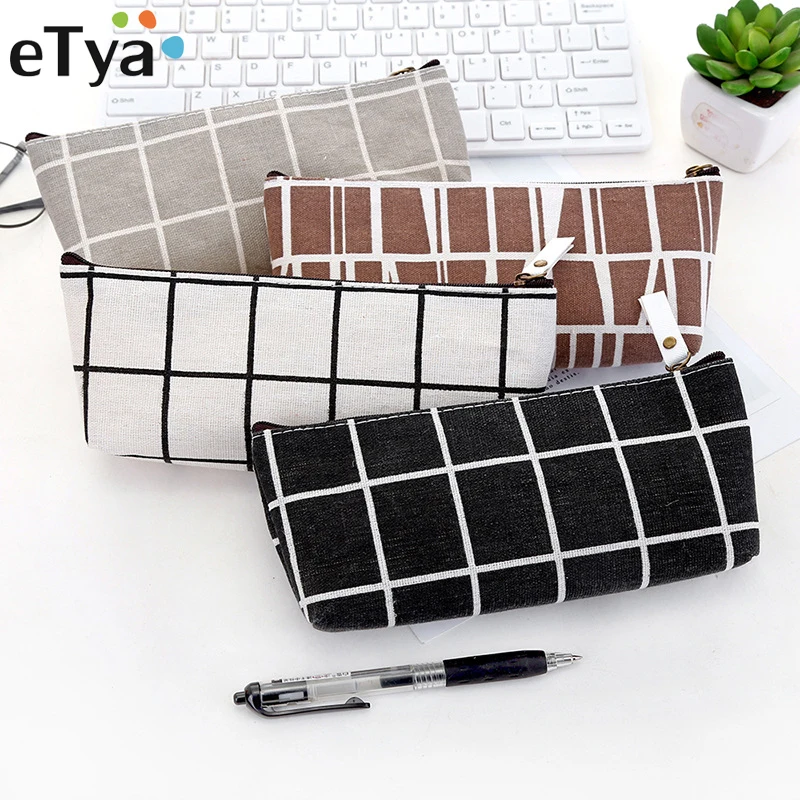 ETya, Новая модная женская косметичка, студенческий пенал, чехол для девушек, на молнии, маленькая сумка для хранения, косметичка, чехол s, косметичка, сумочка для монет