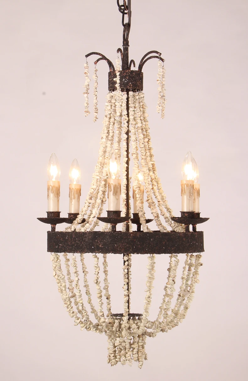 Американская Ретро Личность Бирюзовая креативная люстра Вилла Дуплекс гостиная