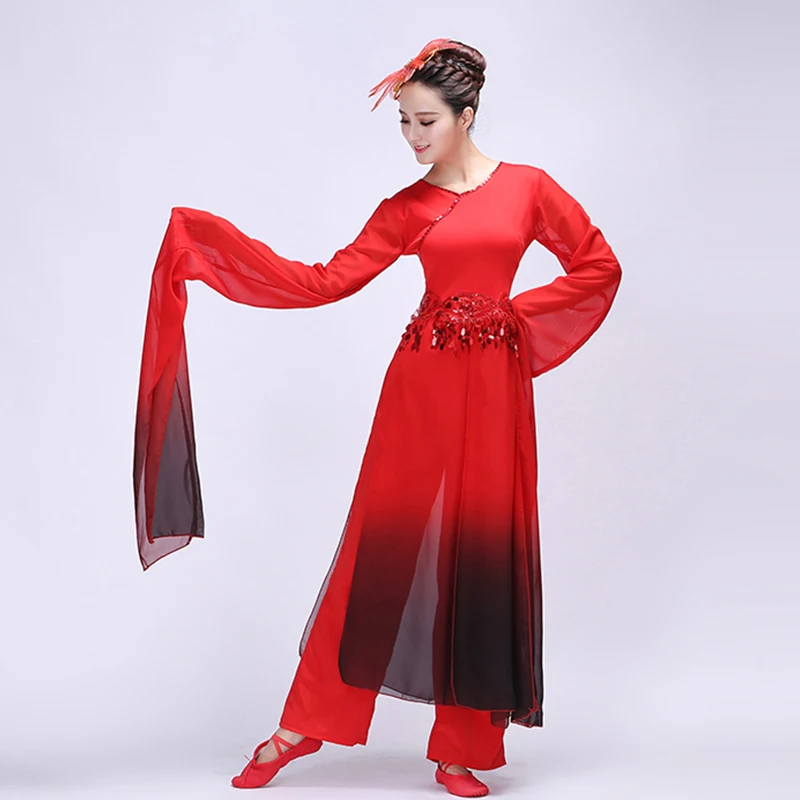 Rushed Новинка китайский Hanfu древнекитайский костюм Yangge Костюмы Национальный костюм для танцев вентилятор классическая женская обувь