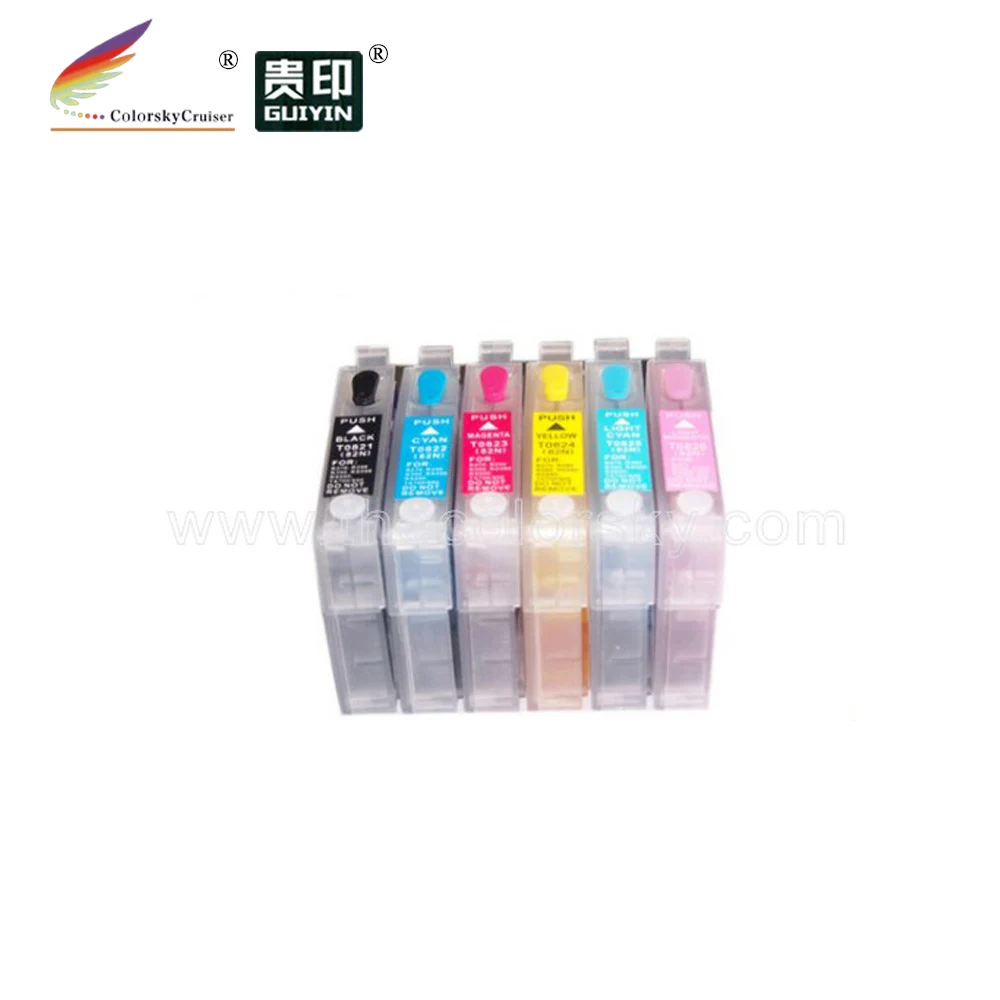 

(RCE821n-826n) refillable ink cartridge for Epson T082N 82n 82 for R290 R390 RX590 RX610 RX690 T50TX650 TX700W free shipping