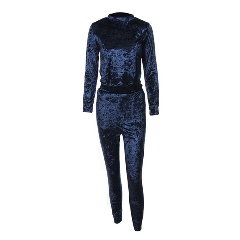 

Free Send Women Set Velvet Tracksuits Womens Sporting Suits 2 Piece Set Long Sleeves Tops+Drawstring Pants Set Tracksuit