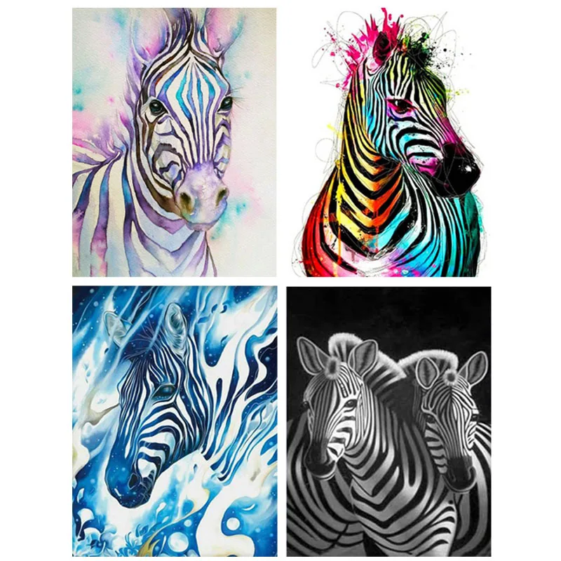 

Full Square/Round Drill DIY Diamond Embroidery Zebra Diamond Painting 3D Diamond Cross Stitch Art Decor Painting Horse & Zebre