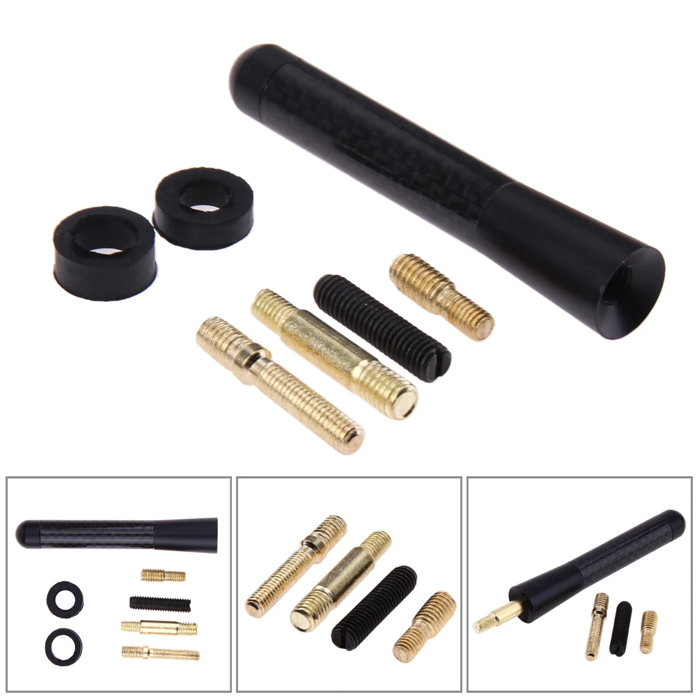 Универсальная мини антенна из углеродного волокна 8 см FM короткая для Ford Focus 2 3