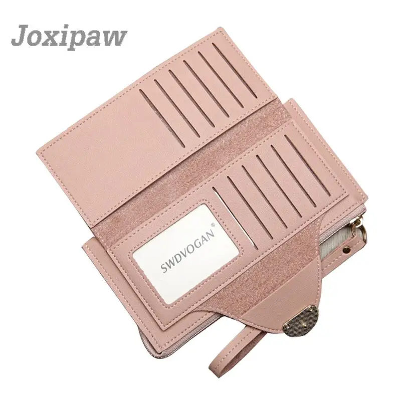

Women Wallet Leather Card Coin Holder Money Clip Long Phone Clutch Wristlet Zipper Fashion Cash Pocket Dollar Price Female Purse
