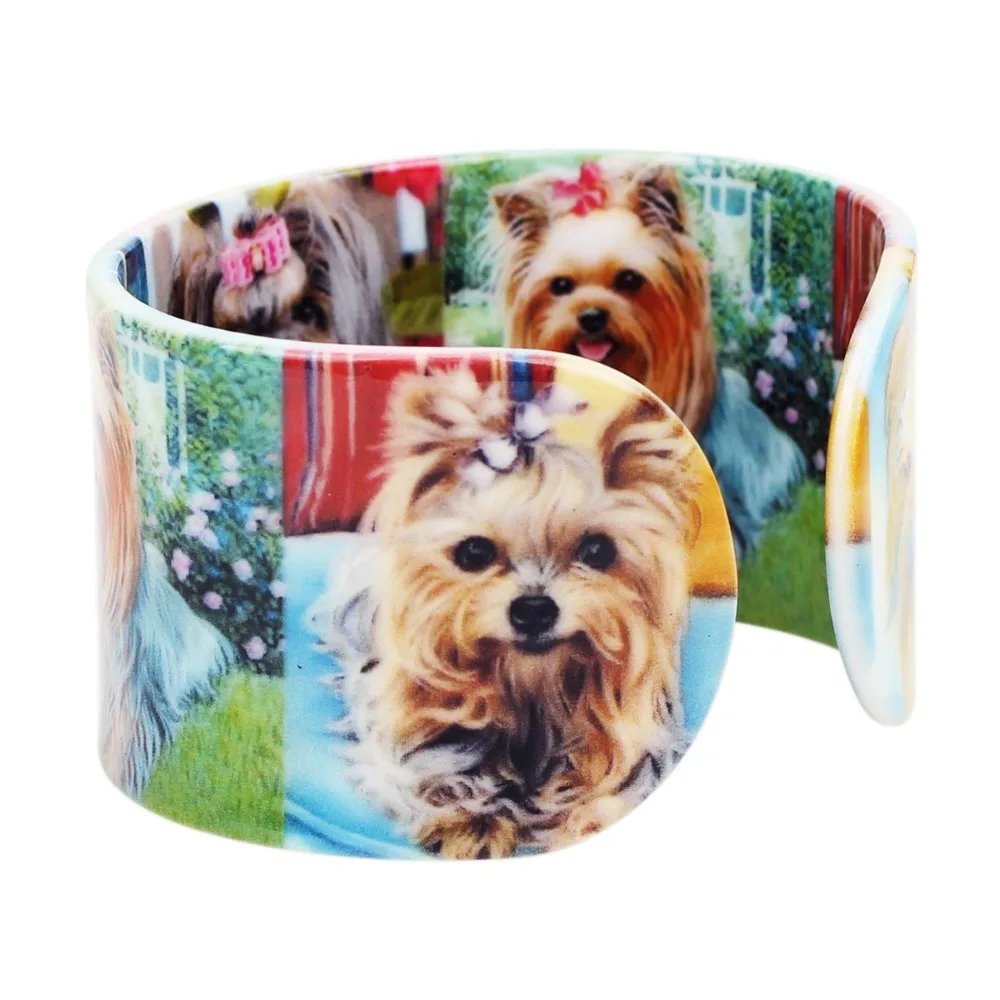 WEVENI пластиковые цветочные браслеты Shih Tzu с собакой индийские модные животными
