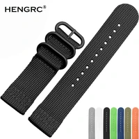 high quality 6 colors nato watchband 18mm 20mm 22mm 24mm nylon waterproof watch band strap sport bracelet stainless steel buckle