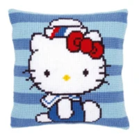 TH Cat 01 DIY Набор для рукоделия Подушка с вышивкой из акриловой пряжи Гобелен Холст Подушка спереди вышивка крестом наволочка - Цвет: Многоцветный