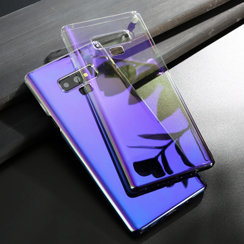 Чехол для телефона FLOVEME Samsung Galaxy Note 9 8 S8 Plus Жесткий из ПК с четким градиентом Aurora Blue
